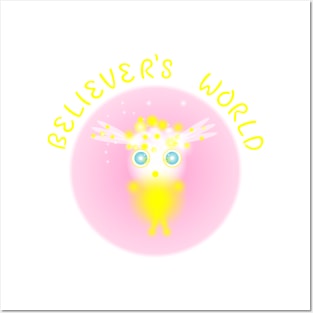 With Text Version - Believer's World Resident Woow Posters and Art